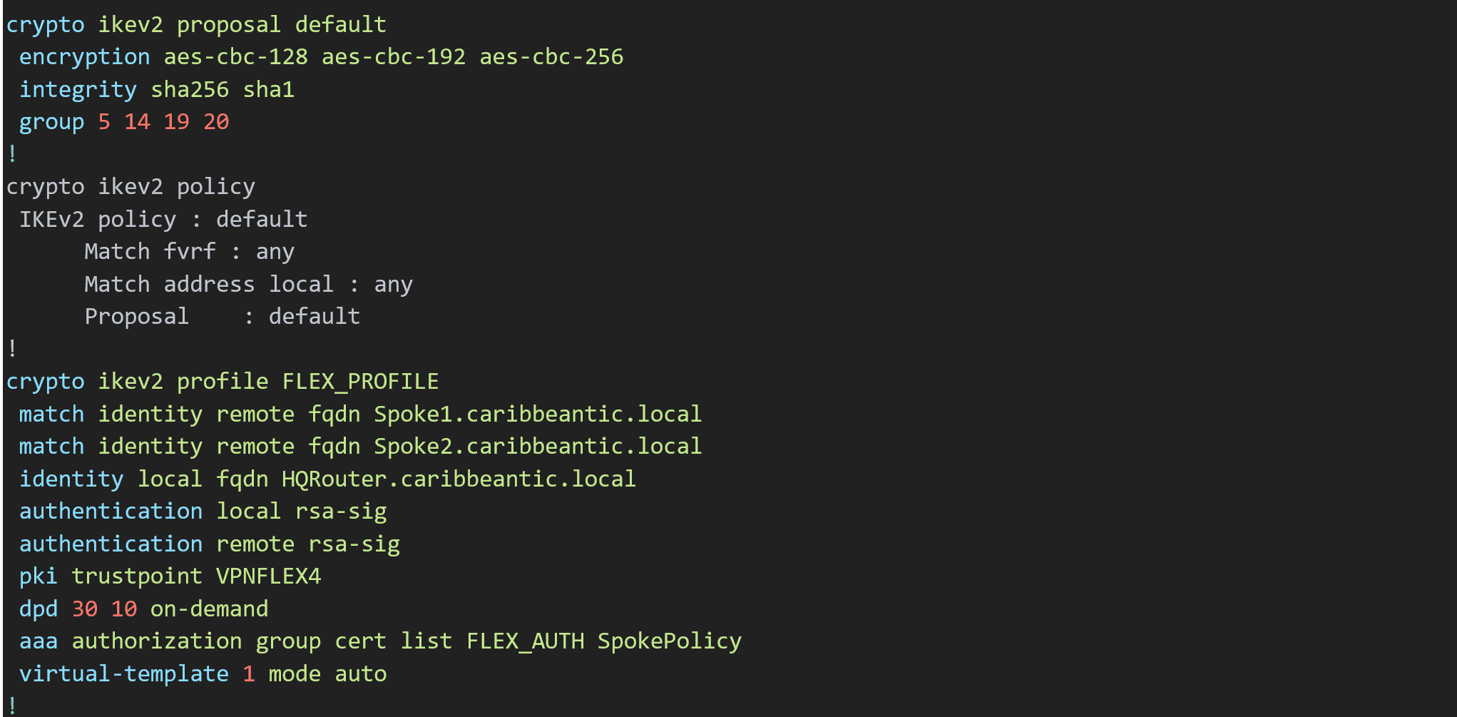 Caribbean TIC Perfil IKEv2 y Asociación con Ipsec para FlexVPN